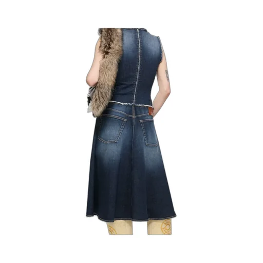 Frayed Denim Dress