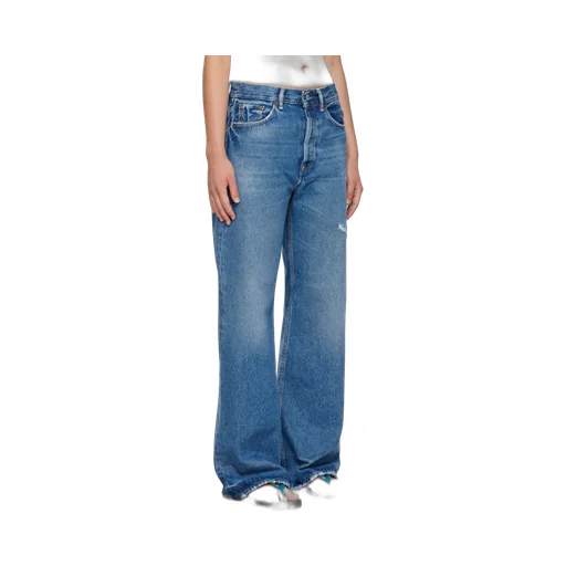 Logo Patch Wide-Leg Jeans