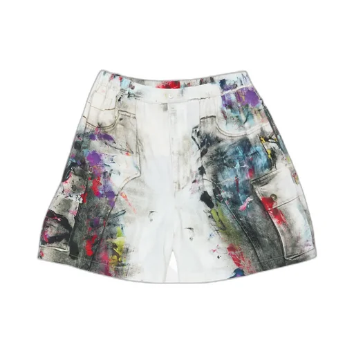 Paint-Splatter Shorts