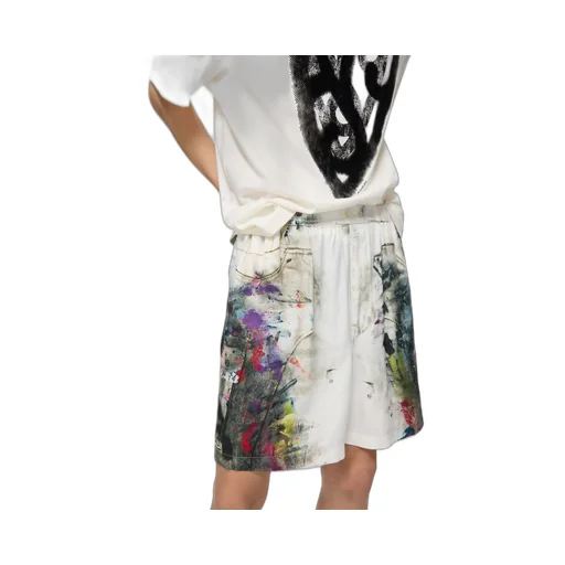 Paint-Splatter Shorts