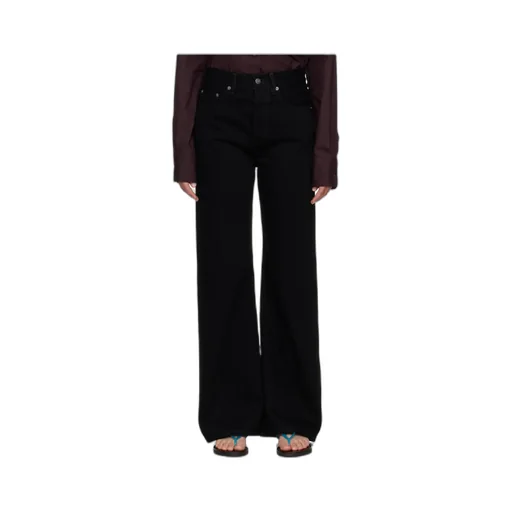 Wide-Leg Straight Jeans