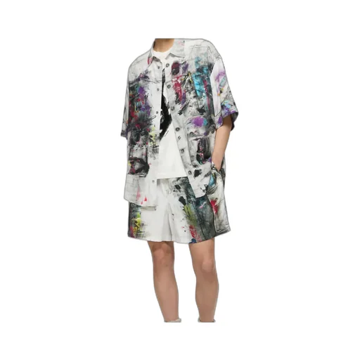 Paint-Splatter Shorts