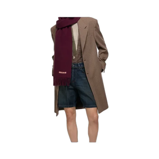 Logo Patch Fringed Scarf