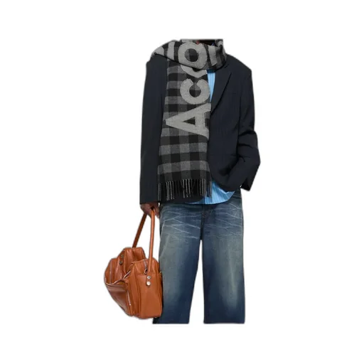 Gingham Logo Scarf