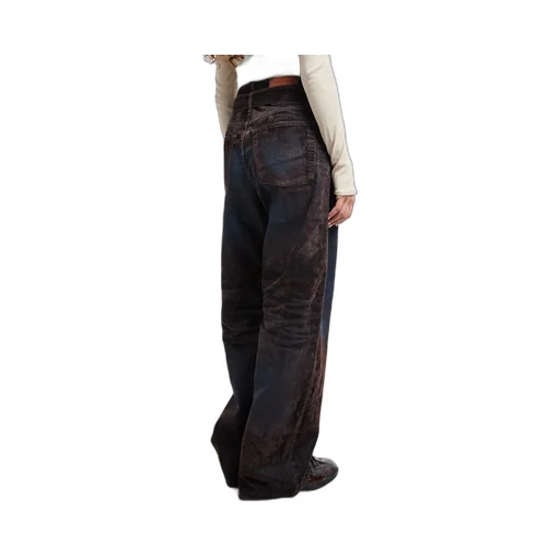 Belted Loose-Leg Jeans