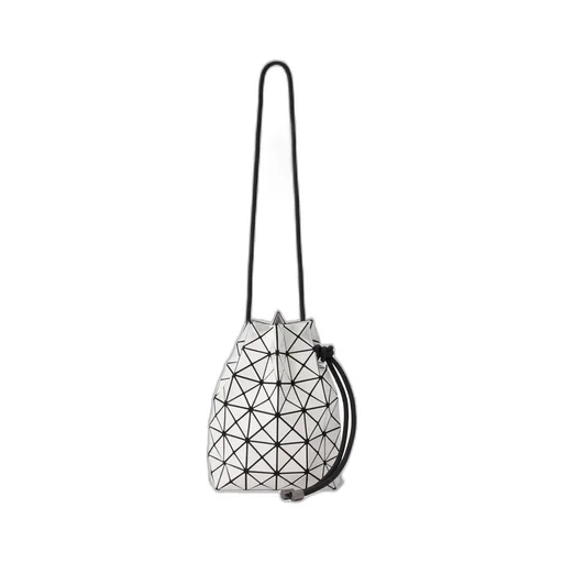 Geometric-Pattern Bucket Bag