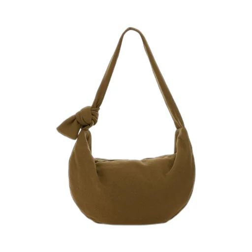 Knot Detailed Zipped Shoulder Bag