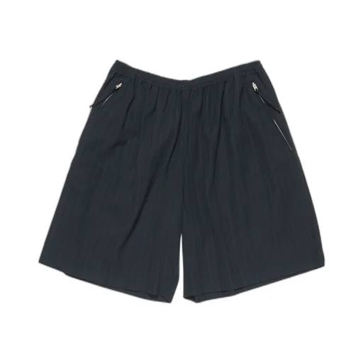Pinstriped Drawstring Shorts