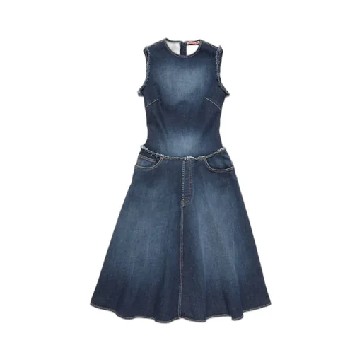 Frayed Denim Dress