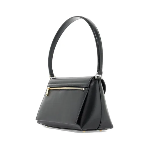 Logo Engraved Foldover-Top Shoulder Bag