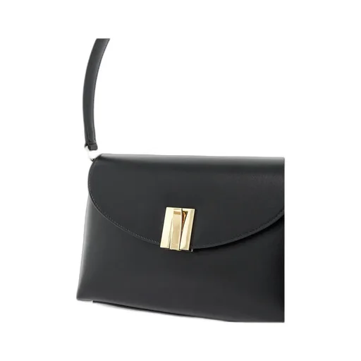 Logo Engraved Foldover-Top Shoulder Bag