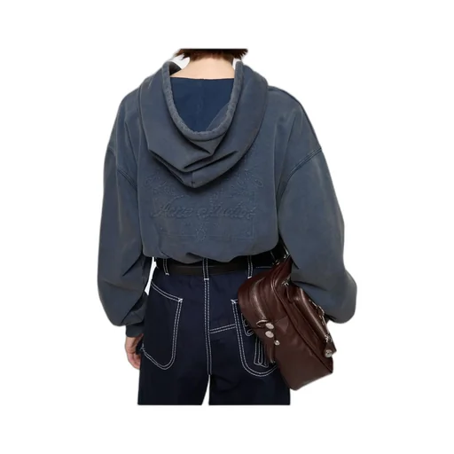 Zip-Up Drawstring Hoodie