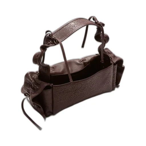 Multi-Pocket Leather Shoulder Bag