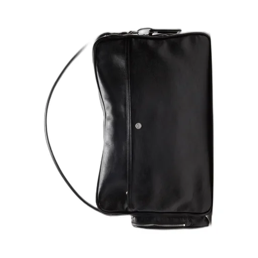 Zip-Fastening Leather Shoulder Bag