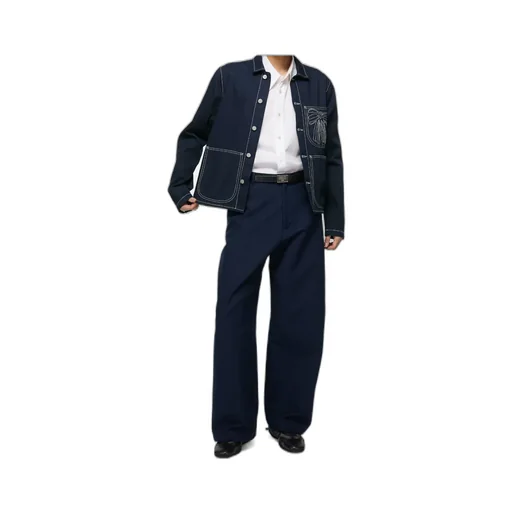 Bow-Embroidered Denim Jacket