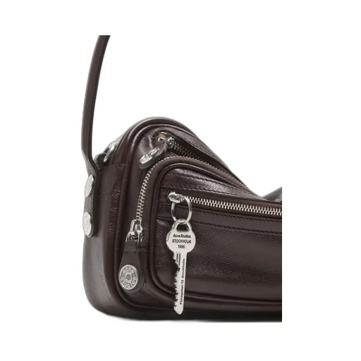 Camero Party Key-Charm Leather Shoulder Bag