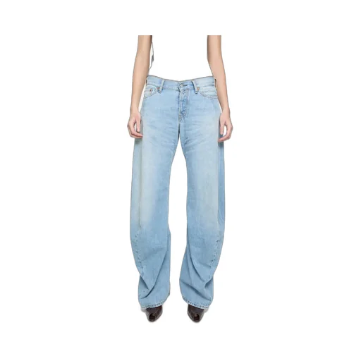 Denim Trousers With Belt Loops