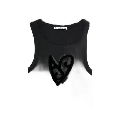 Heart-Motif Sleeveless Tank Top