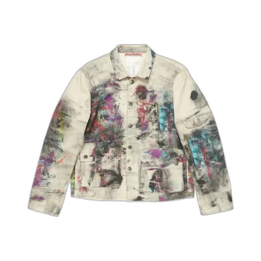 Paint-Splattered Denim Jacket