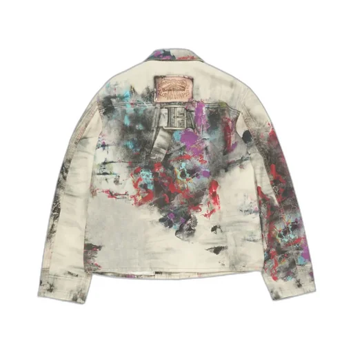 Paint-Splattered Denim Jacket