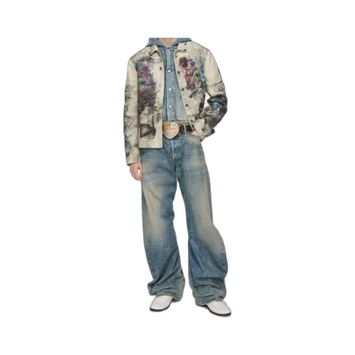Paint-Splattered Denim Jacket