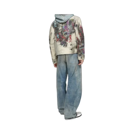 Paint-Splattered Denim Jacket