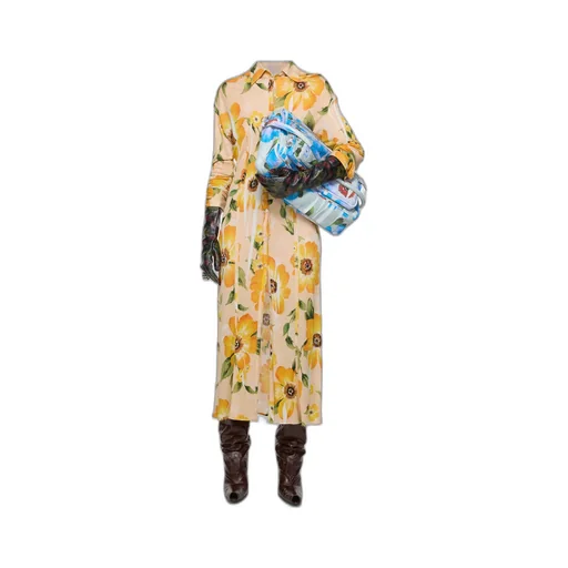 Floral-Print Midi Dress