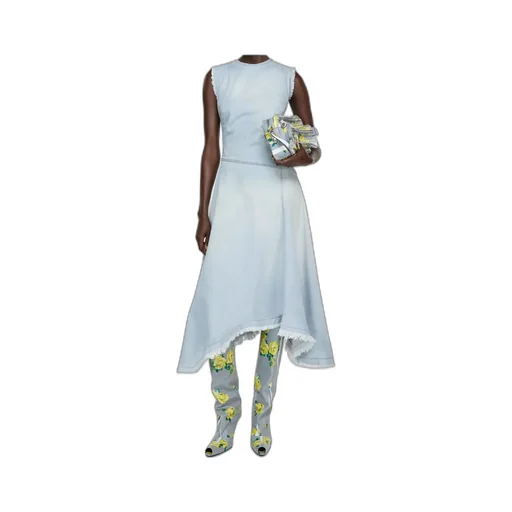 Sleeveless Asymmetric Hem Dress
