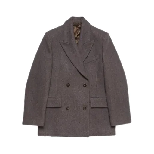Double-Breasted Twill Jacket