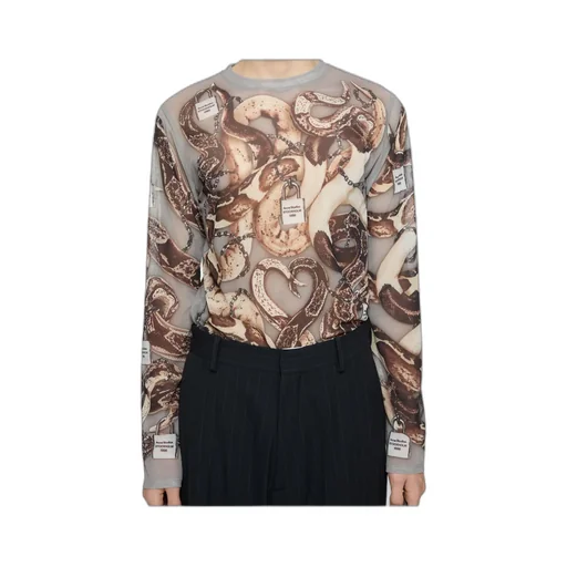 Long-Sleeved Printed Top