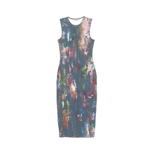 Round Collar Sleeveless Dress