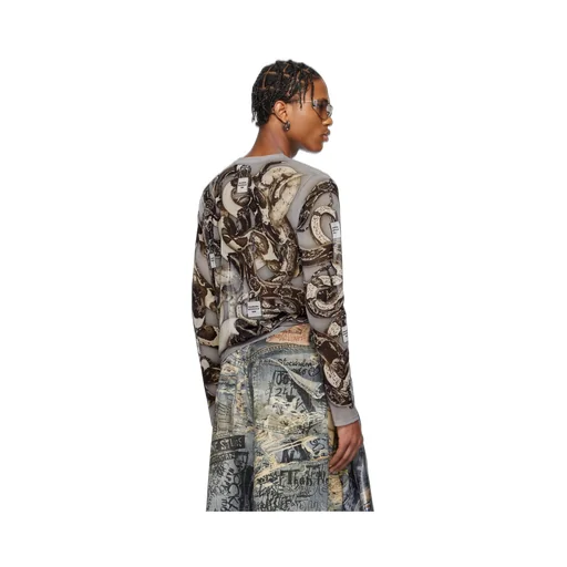 Long-Sleeved Printed Top