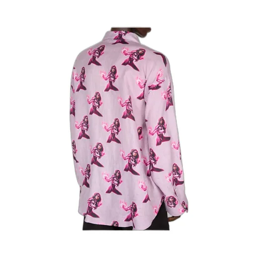Printed Button-Up Shirt