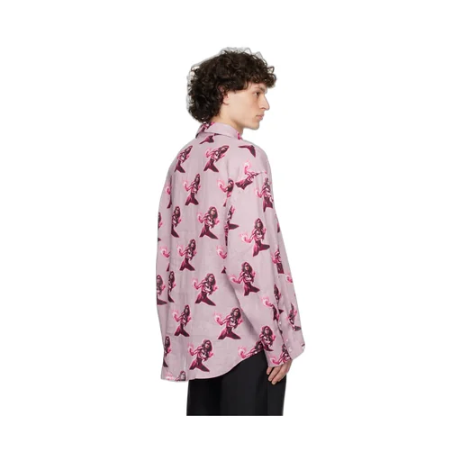 Printed Button-Up Shirt