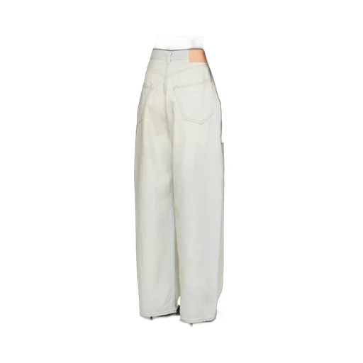 Distressed Wide-Leg Jeans