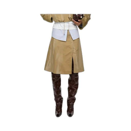 Twill Midi Skirt