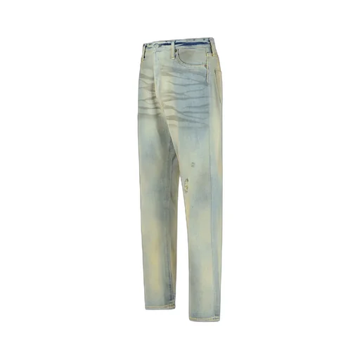 Straight-Leg Distressed Jeans