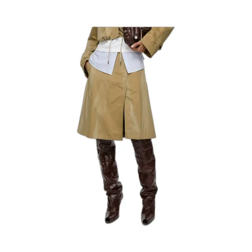 Twill Midi Skirt
