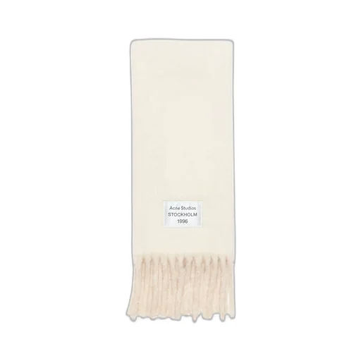 Logo Patch Fringed Scarf