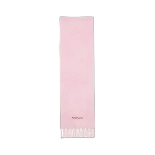 Logo Patch Fringed-Edge Scarf