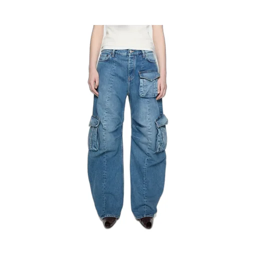 Gathered-Detailed Pocket Jeans