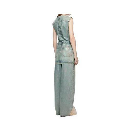 Coated Mini Denim Dress