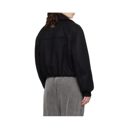 Zip-Up Long-Sleeved Bomber Jacket