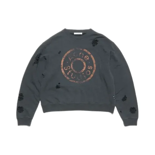Distressed Logo Printed Sweatshirt