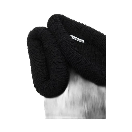 Asymmetric Rib-Knit Long Dress