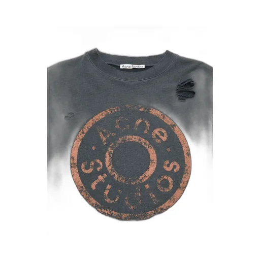 Distressed Logo Printed Sweatshirt