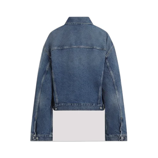 Collared Button-Up Denim Jacket