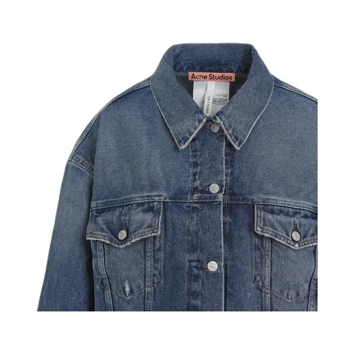Collared Button-Up Denim Jacket