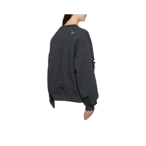 Distressed Logo Printed Sweatshirt