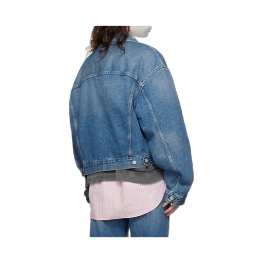 Collared Button-Up Denim Jacket